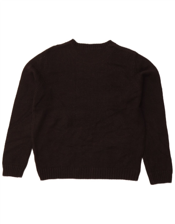 Zara Damen-Pullover mit Rundhalsausschnitt, Gr. 44, Größe L, Schwarz, Acryl