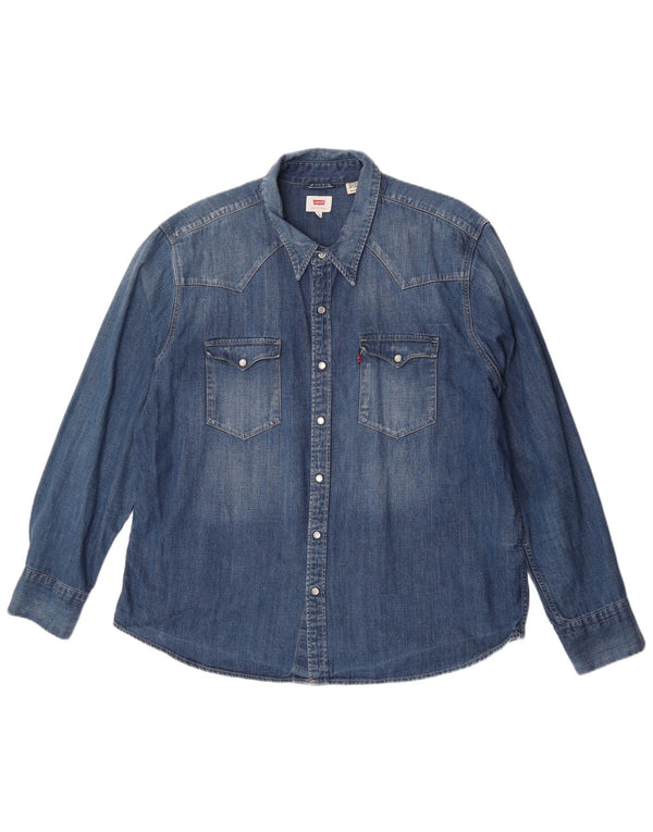 Levi's Herren-Jeanshemd 2XL aus blauer Baumwolle