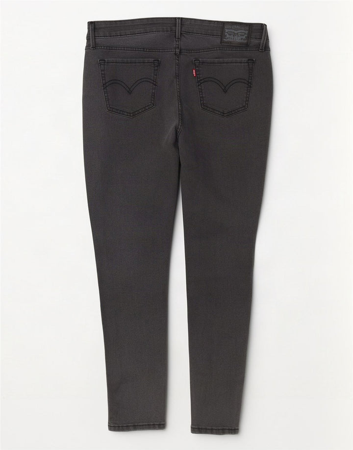 Levi's Damen 711 Skinny Jeans W27 L27 Graue Baumwolle
