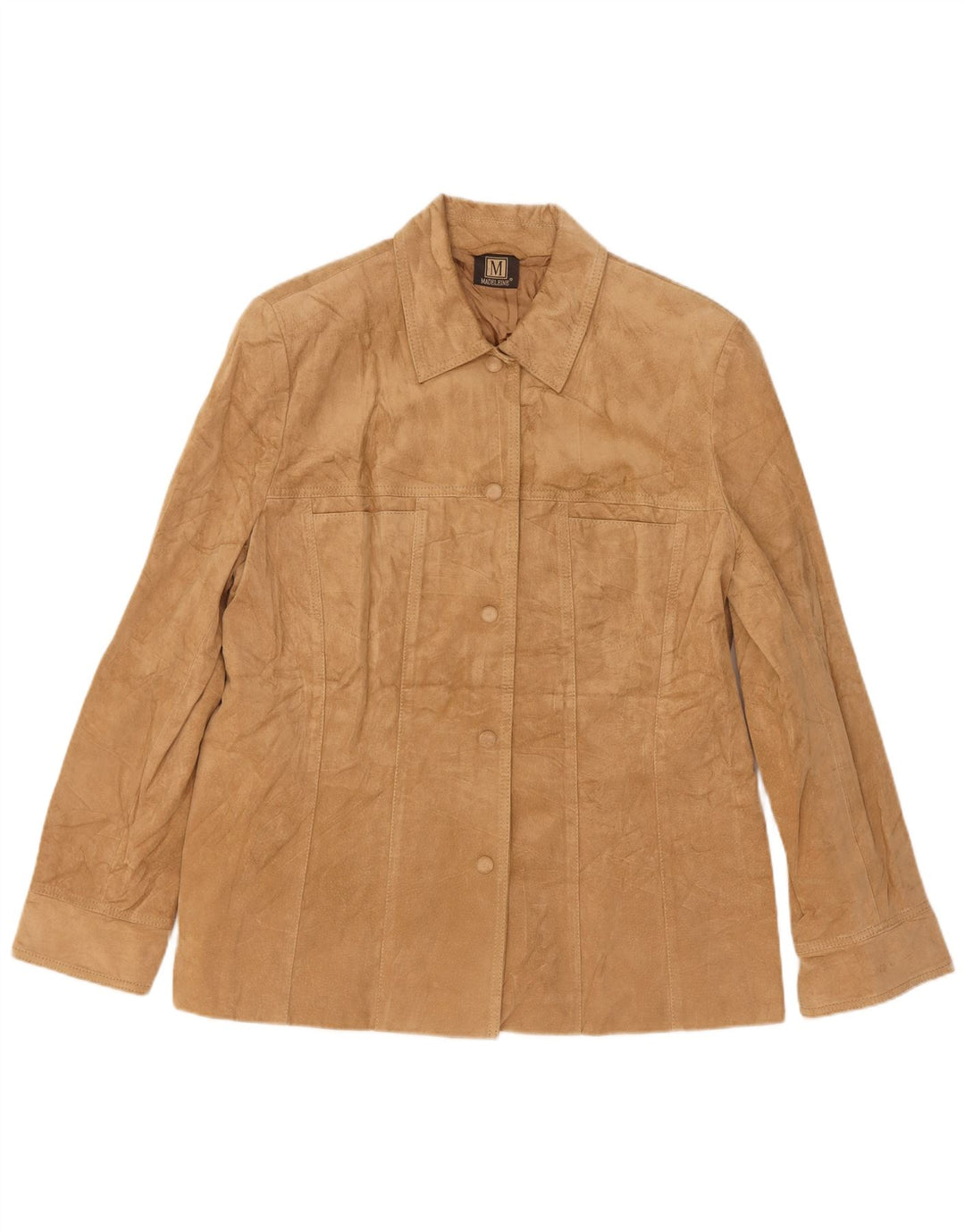 Madeleine Damen Wildlederjacke UK 14 Large Beige Leder