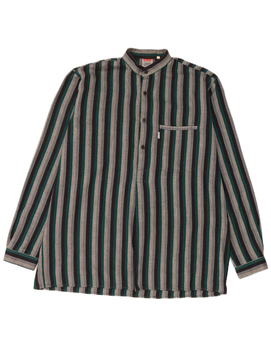 Levi's Herren-Pullover-Hemd, Größe 40, mittelgroß, mehrfarbig, gestreift, Polyester