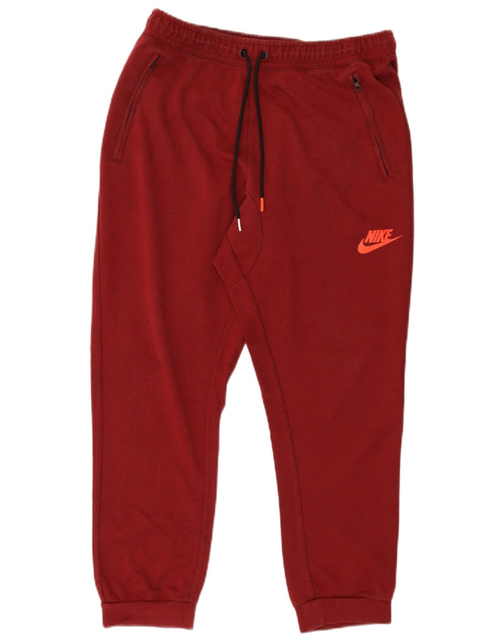 Nike Herren-Trainingshose, Jogginghose, Größe L, Burgunderrot, Polyester