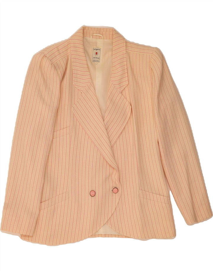 UNGARO Womens 2 Piece Skirt Set IT 44 Medium W32  Beige Striped Vintage Ungaro and Second-Hand Ungaro from Messina Hembry 