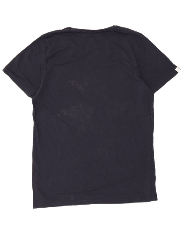 Jack & Jones Herren-T-Shirt mit Grafik, groß, marineblau, Baumwolle