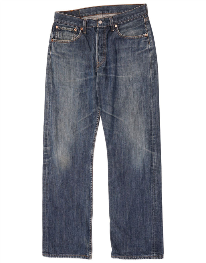 Levi's Herren 501 Straight Jeans W32 L32 Blaue Baumwolle