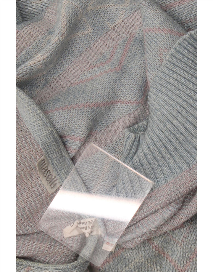 Maselli Damen-Pullover mit U-Boot-Ausschnitt IT 54 3XL Blau Argyle/Diamant