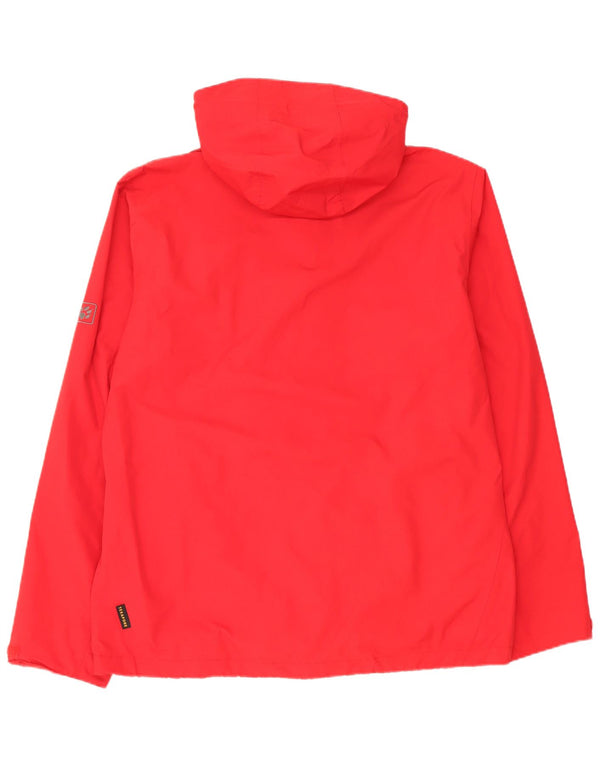 Jack Wolfskin Herren-Regenjacke mit Kapuze, UK 40/42, großes rotes Nylon