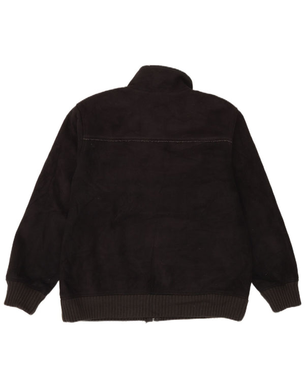 Marks & Spencer Herren Sherpa Fleece Jacke UK 40 Large Schwarz Polyester