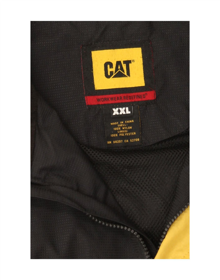 CAT Herren Regenjacke UK 44 2XL Schwarzes Nylon