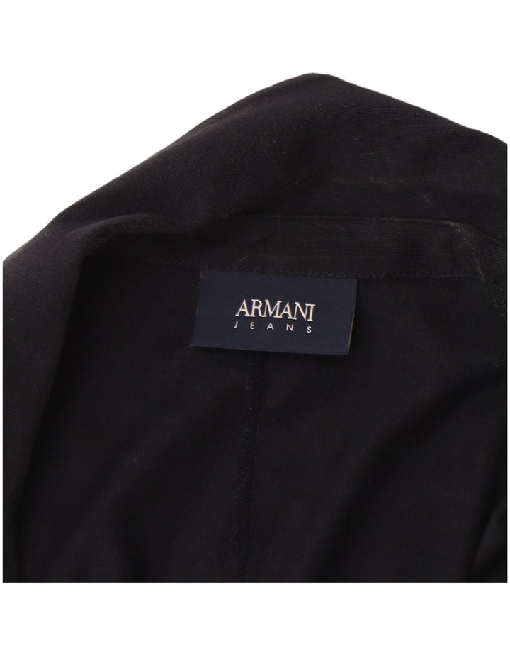 Armani Jeans Damen 2-Knopf-Blazerjacke UK 18 XL Marineblaue Baumwolle