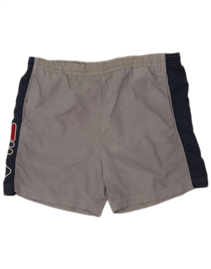 Fila Herren-Sportshorts mit Grafik, groß, Grau, Farbblock