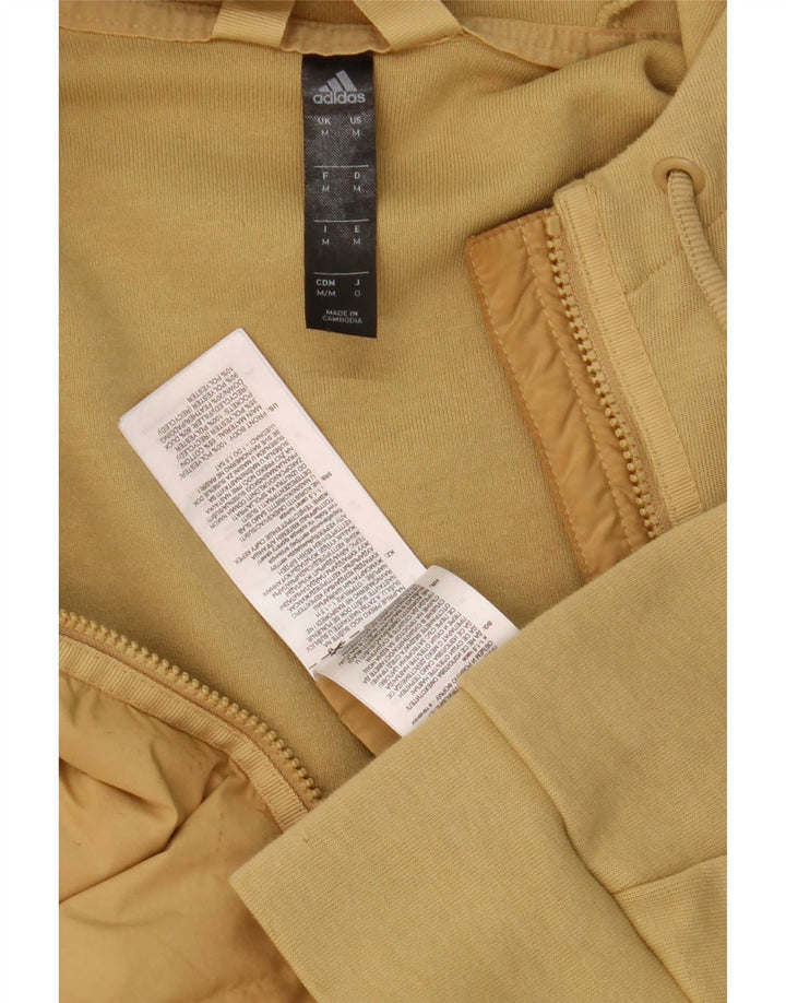 Adidas Herren-Bomberjacke mit Kapuze, UK 38, mittelbeige Baumwolle