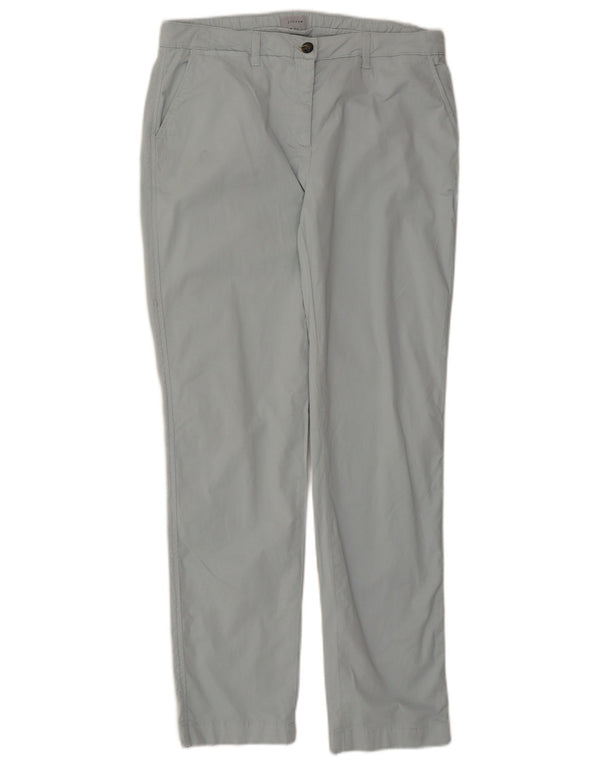 Jigsaw Gerade Chino-Hose für Damen, UK 14, Größe L, W32, L31, Blau, Baumwolle