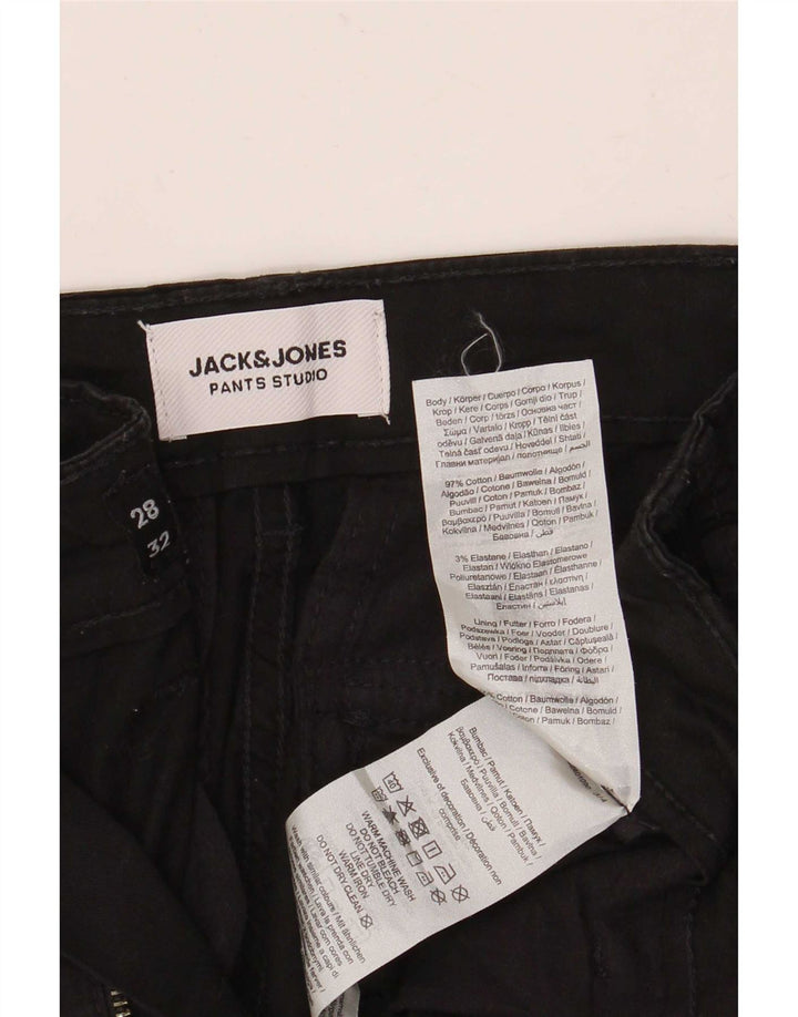 Jack & Jones Slim Cargo-Hose für Herren, W28, L32, schwarze Baumwolle
