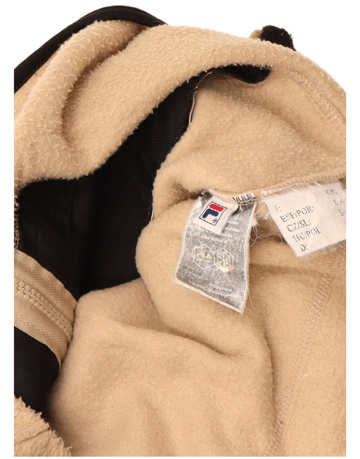 Fila Herren Italia Fleecejacke UK 36 Small Beige Colourblock Polyester