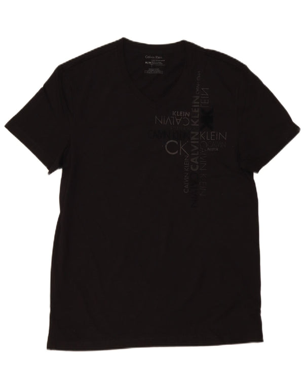 Calvin Klein Herren Body Fit Graphic T-Shirt Top Mittelschwarze Baumwolle