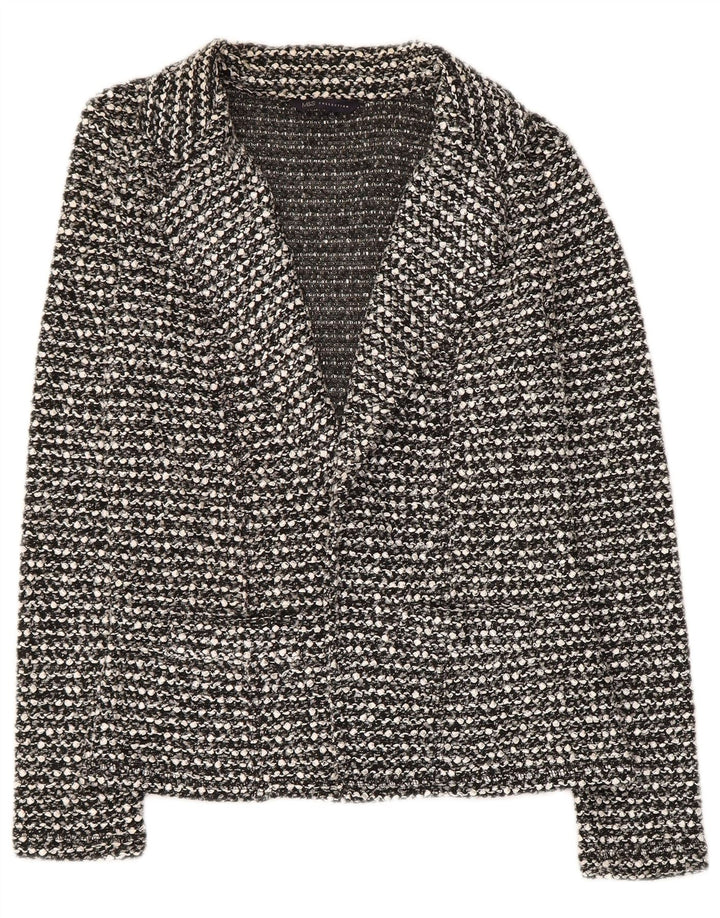 Marks & Spencer Offene Damen-Blazerjacke, Größe S, Gr. 8, Schwarz gefleckt