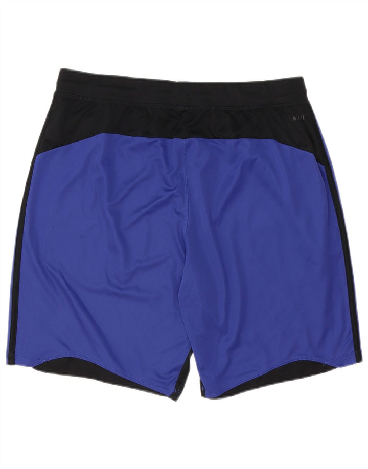 ADIDAS Herren Climalite Sportshorts, großes blaues Farbblock-Polyester