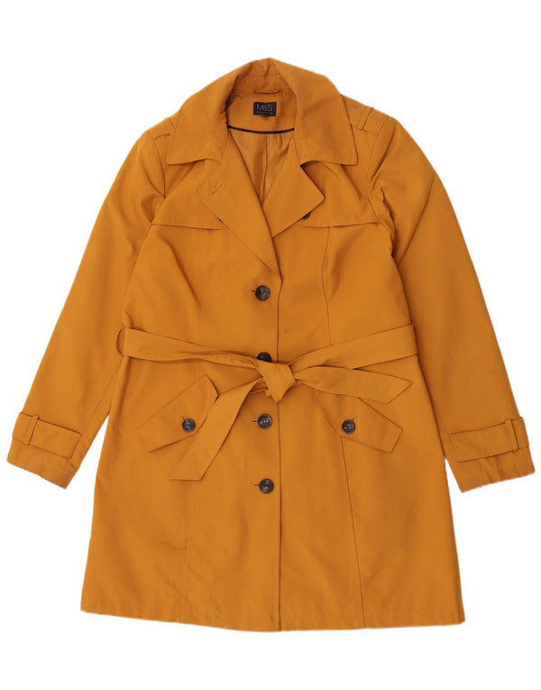 Marks & Spencer Herren Trenchcoat UK 16 Large Orange Polyester