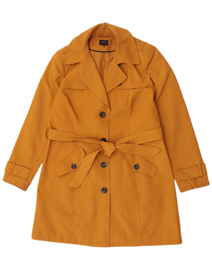 Marks & Spencer Herren Trenchcoat UK 16 Large Orange Polyester