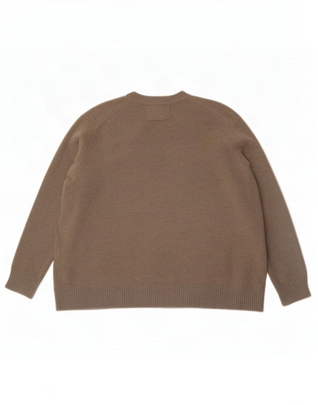 Zara Damen-Pullover mit V-Ausschnitt, übergroß, UK 14, mittlerer Khaki-Kaschmir