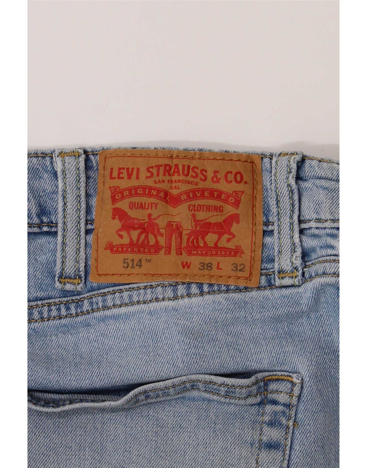 Levi's Herren 514 Straight Jeans W38 L32 Blaue Baumwolle