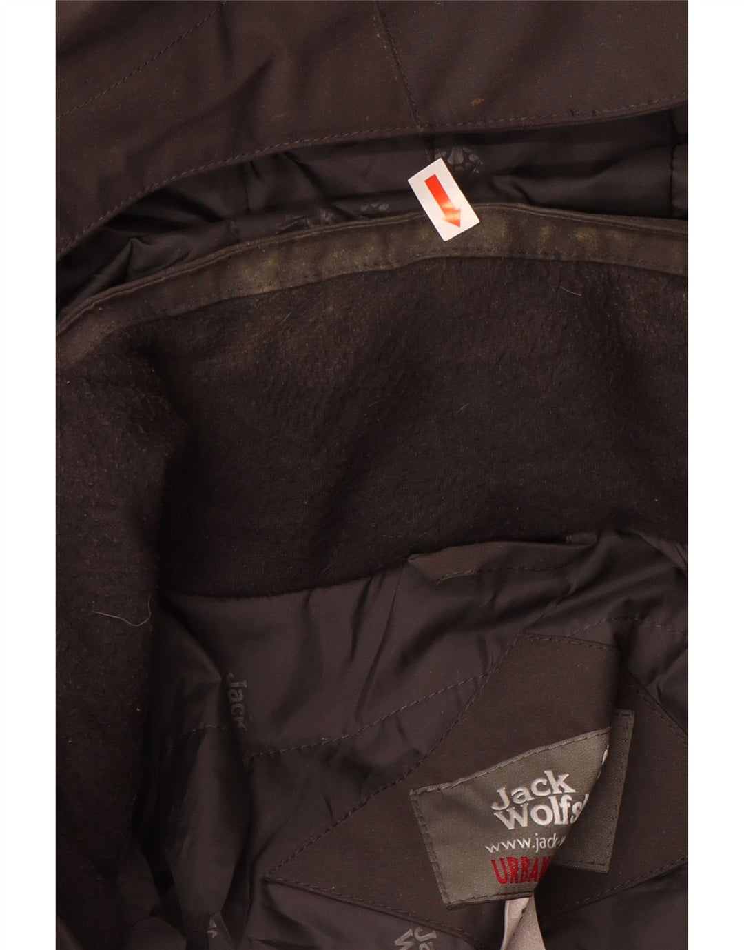 JACK WOLFSKIN Mens Hooded Windbreaker Coat UK 40/42 Large Grey Polyester