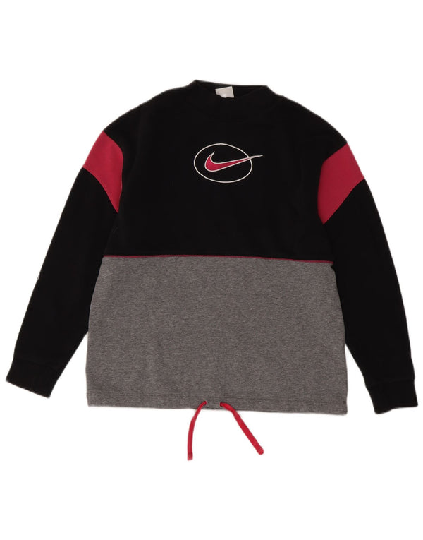 Nike Mädchen-Sweatshirt mit Grafik, 13–14 Jahre, XL, Schwarz, Farbblock