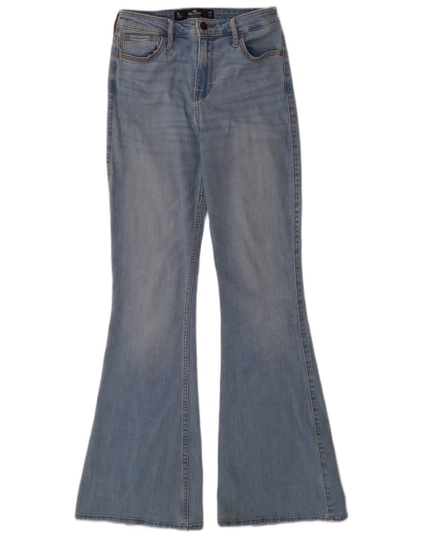 Hollister Damen Schlagjeans W27 L34 Blaue Baumwolle