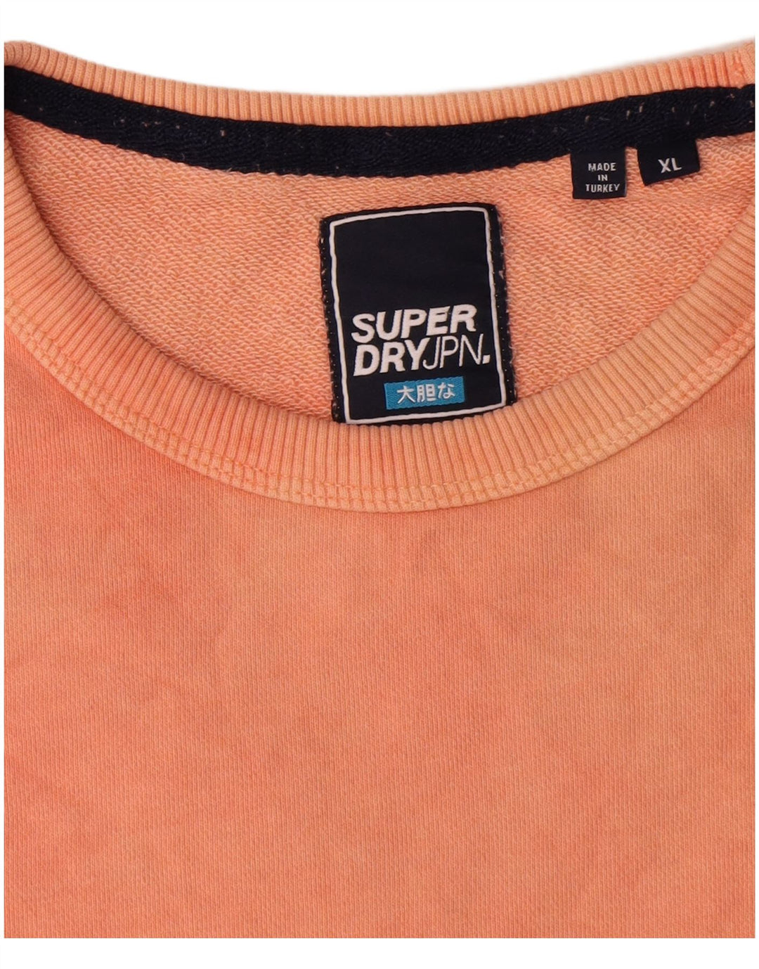 Superdry Herren Sweatshirt Pullover XL Orange Tie Dye Baumwolle