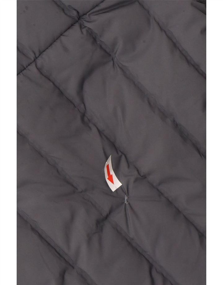 ADIDAS Herren-Kapuzenjacke, wattiert, UK 38, mittelgrau, Polyester