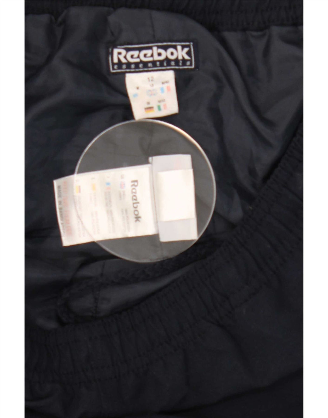 Reebok Damen-Trainingshose UK 12 Mittel Marineblau Polyester