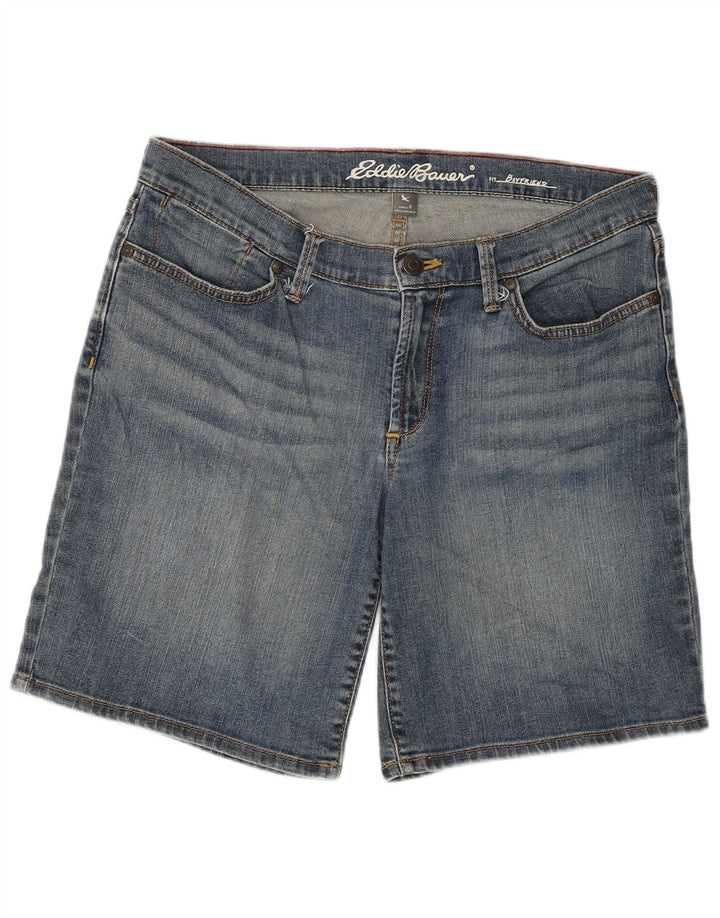 Eddie Bauer Damen Boyfriend-Jeansshorts US 8 Medium W32 Blaue Baumwolle