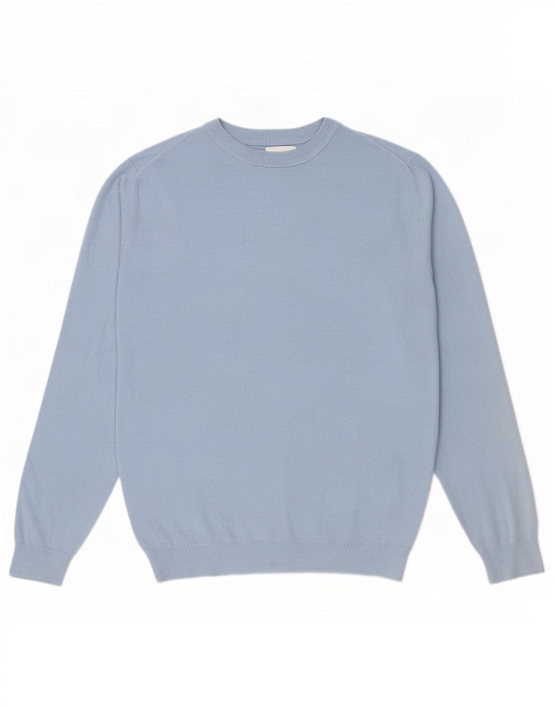 Zara Herren-Pullover mit Rundhalsausschnitt, groß, blaue Viskose