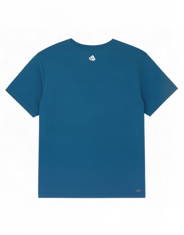Adidas Herren Climalite Graphic T-Shirt Top XL Blau Colourblock Baumwolle
