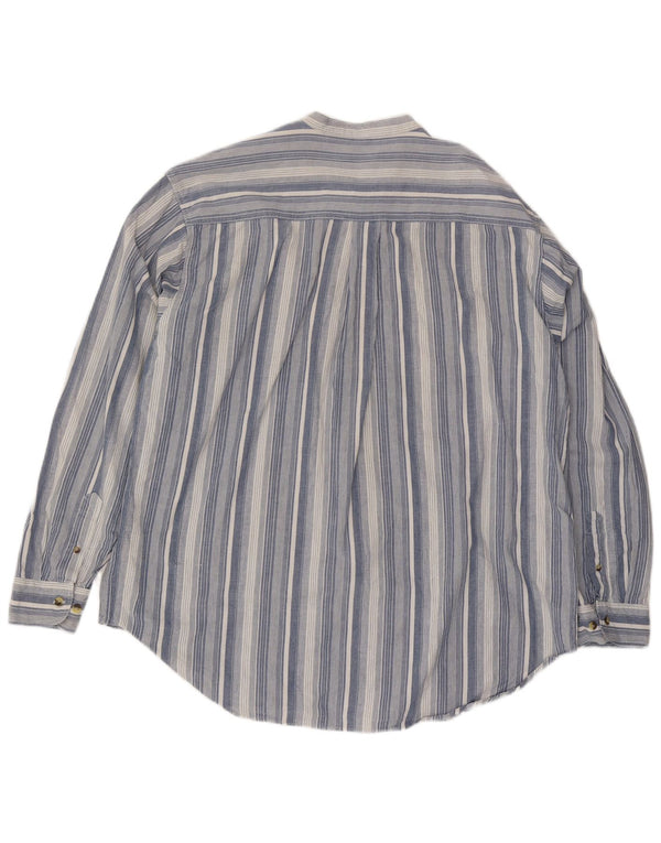 St. Bernard Herrenhemd XL blau gestreift aus Baumwolle