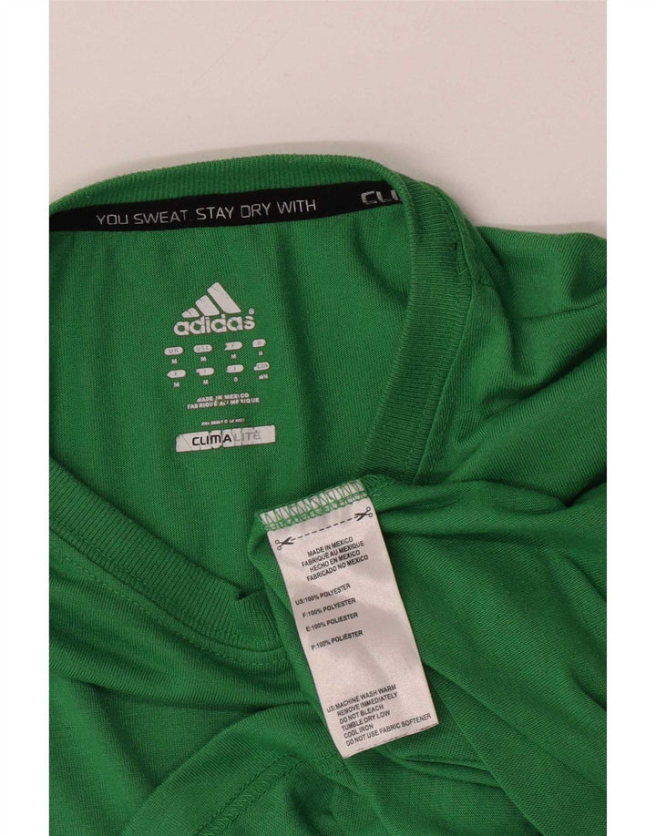 Adidas Herren Climalite T-Shirt Top Mittelgrünes Polyester