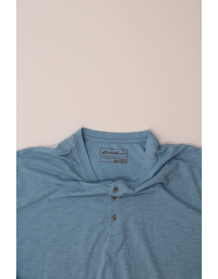 EDDIE BAUER Mens Big & Tall T-Shirt Top 2XL Blue Cotton Vintage Eddie Bauer and Second-Hand Eddie Bauer from Messina Hembry 