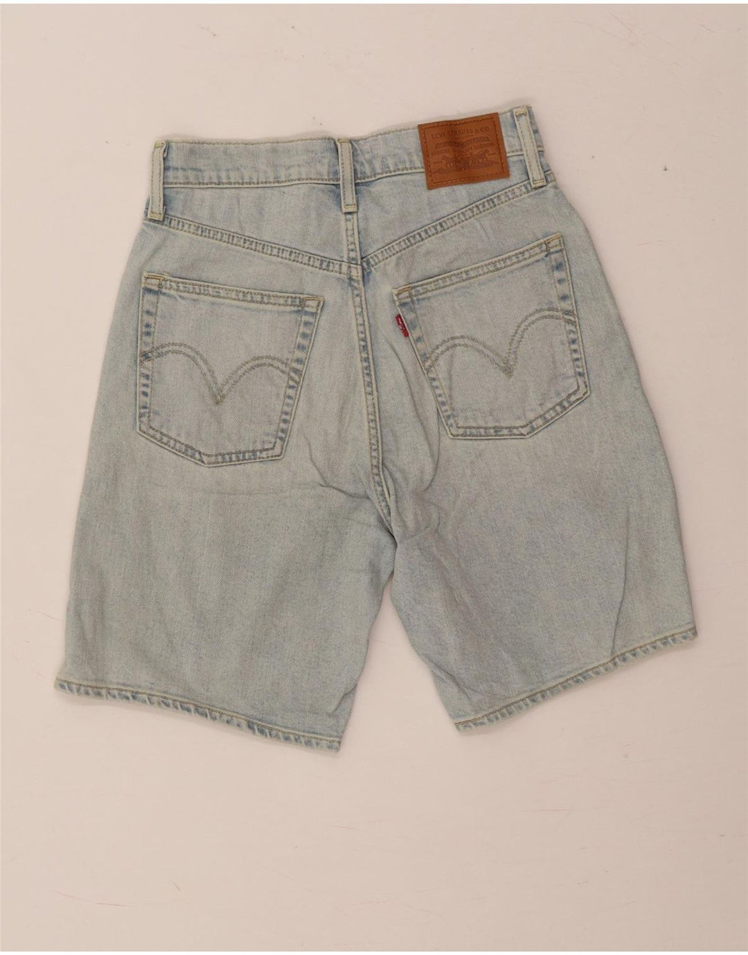 Levi's Damen Ribcage Bermuda Denim Shorts W25 XS Blaue Baumwolle