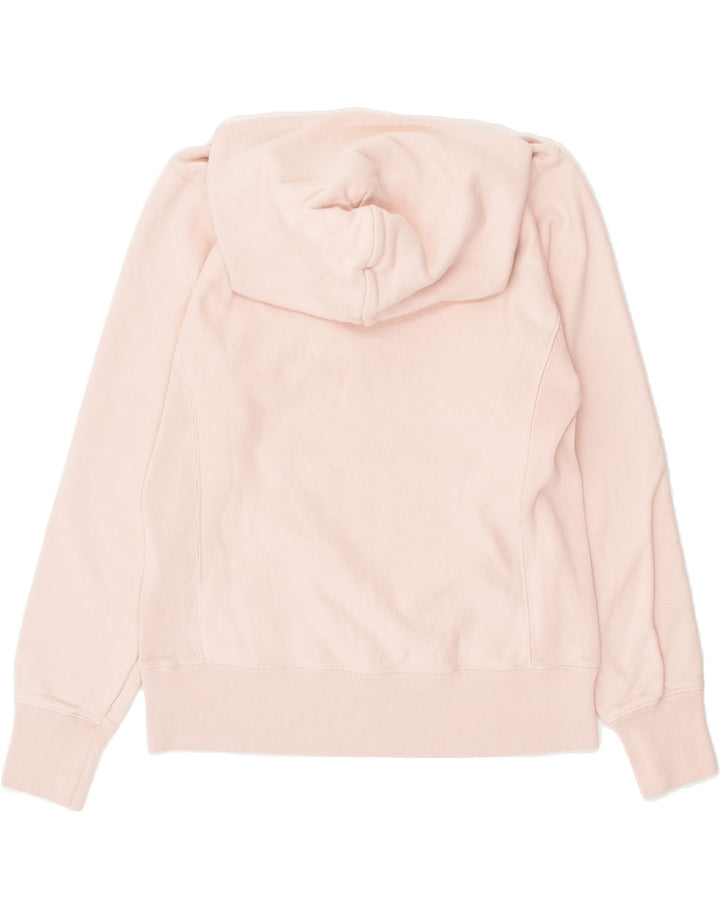 CHAMPION Womens Graphic Hoodie Jumper UK 16 Large Pink Cotton | Vintage Champion | Thrift | Second-Hand Champion | Used Clothing | Messina Hembry 