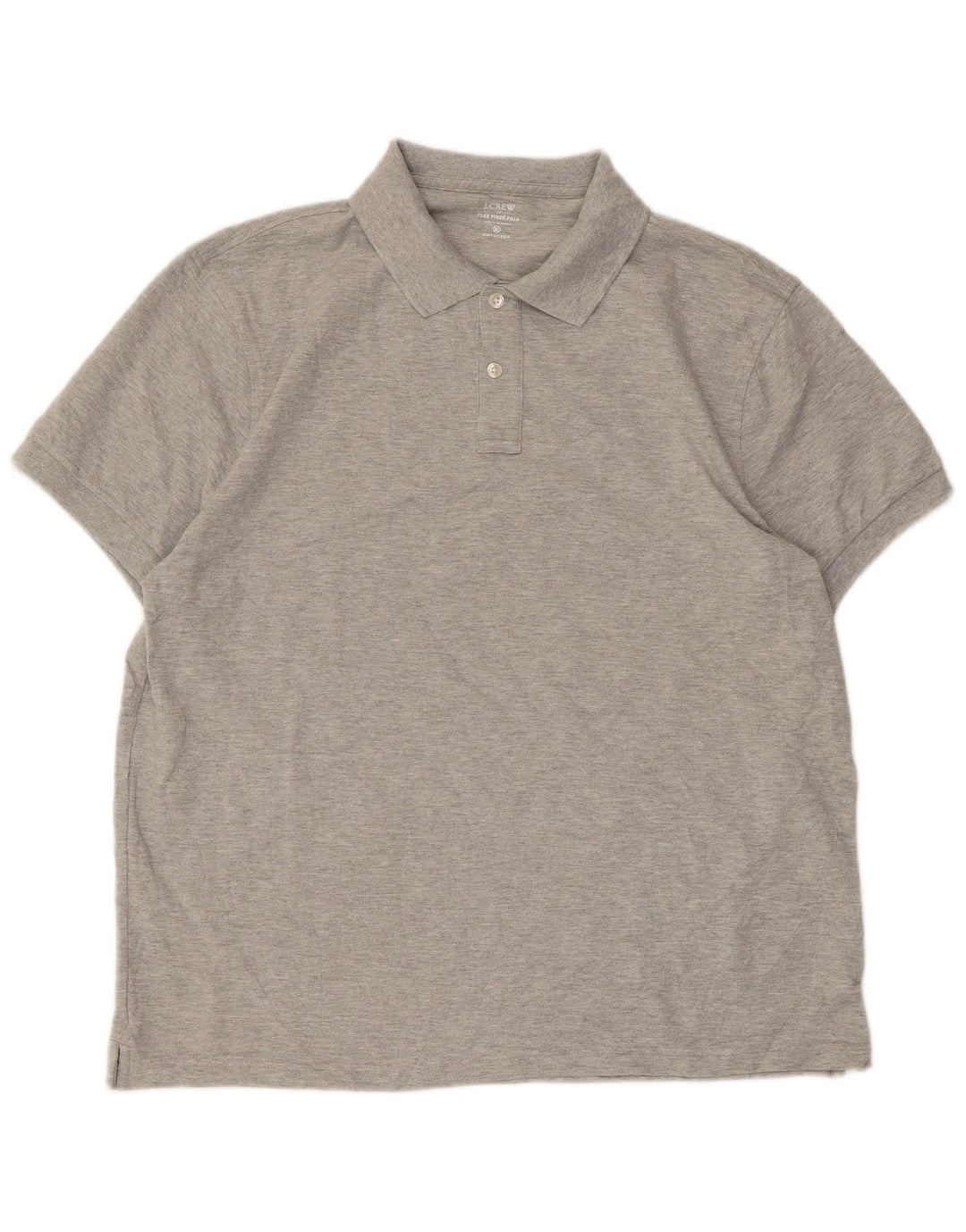 J. Crew Herren-Poloshirt XL, grau meliert, Baumwolle