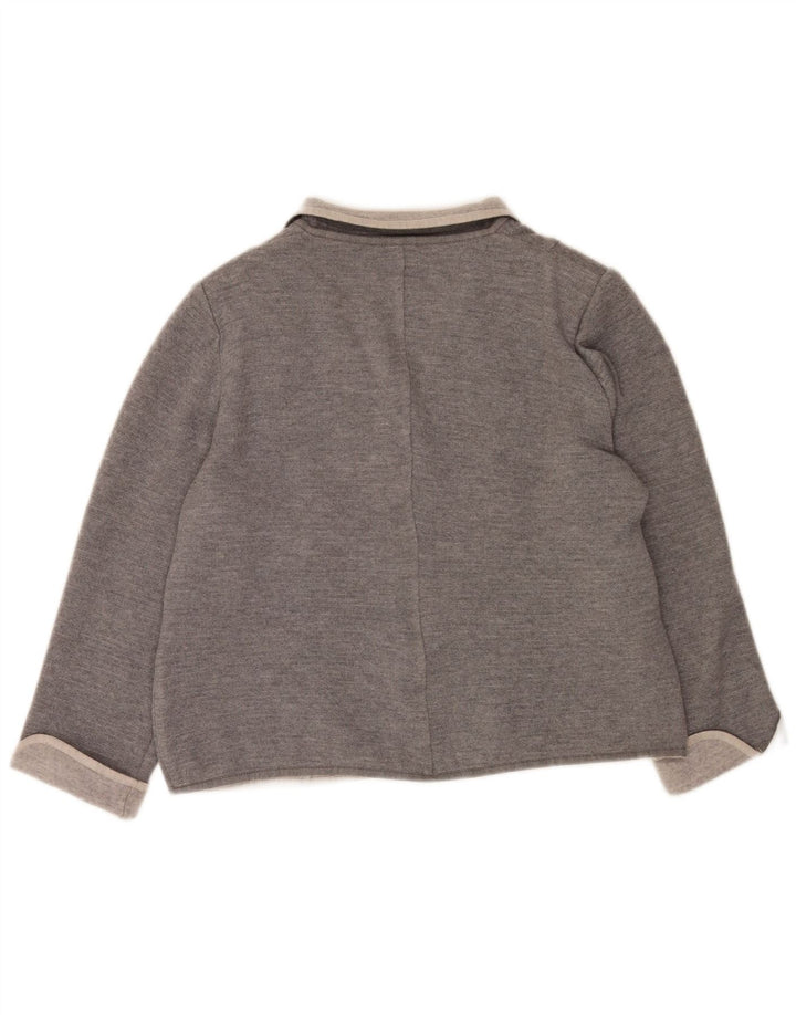 Liola Damen 3-Knopf-Blazerjacke UK 16 Große graue Wolle