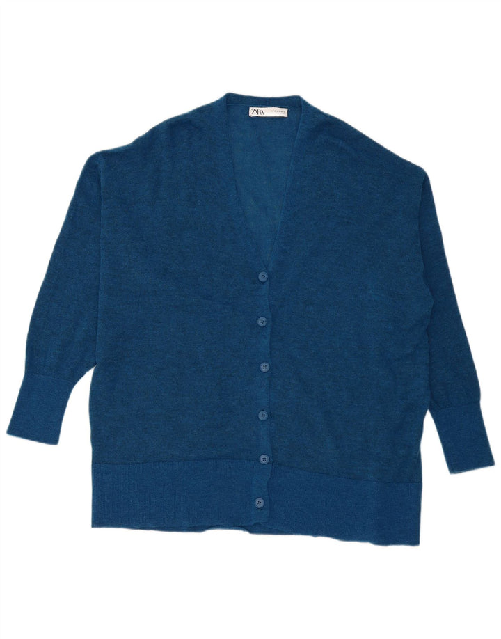 Zara Damen-Strickjacke in Übergröße, Gr. 14, Mittelblau