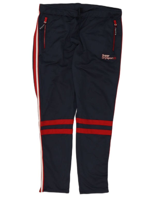 Superdry Herren-Trainingshose mit Grafik, XL, Marineblau, gestreift, Polyester