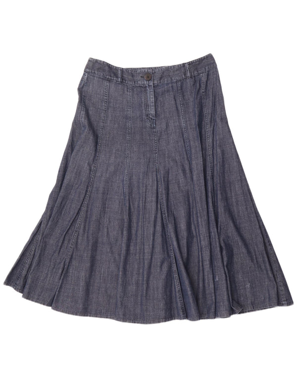 Marks & Spencer Damen Denim A-Linienrock UK 14 Large W32 Blaue Baumwolle
