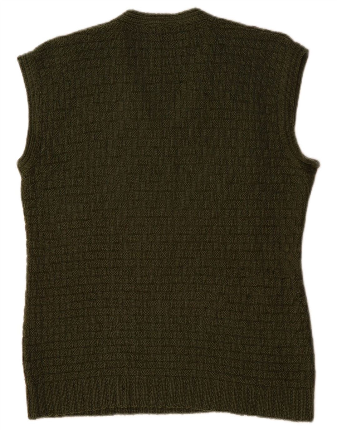 VINTAGE Damen Weste Tank Top UK 14 Mittelgrün