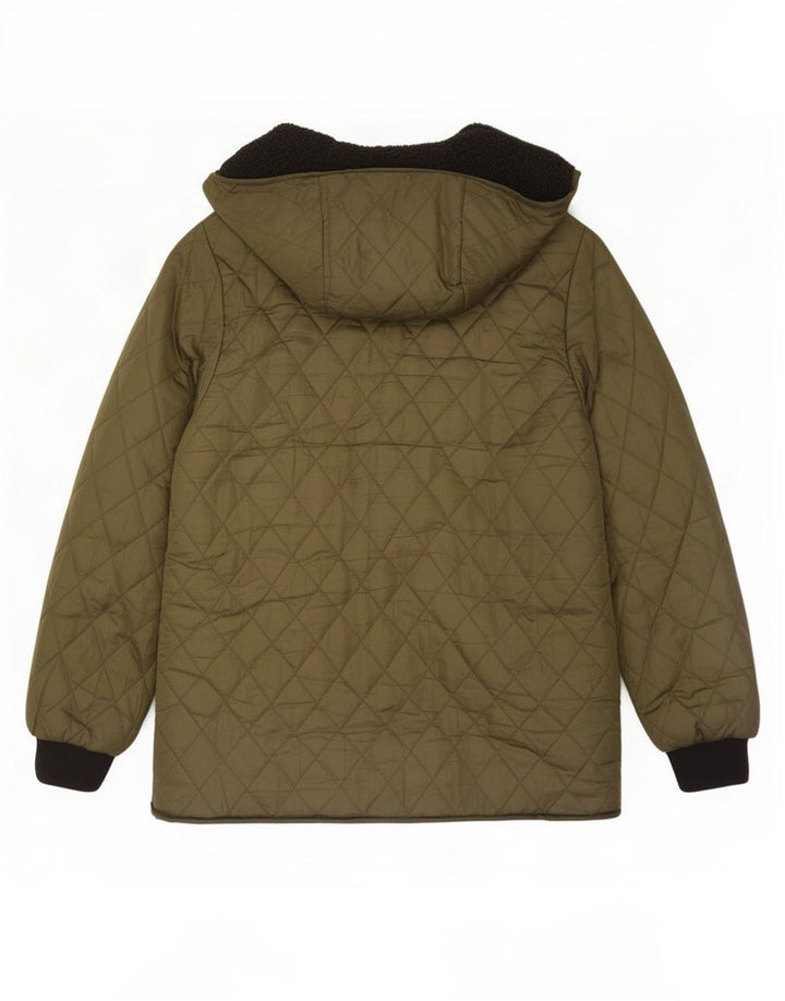 Zara Steppjacke mit Kapuze für Jungen, 13–14 Jahre, Khaki, Polyester