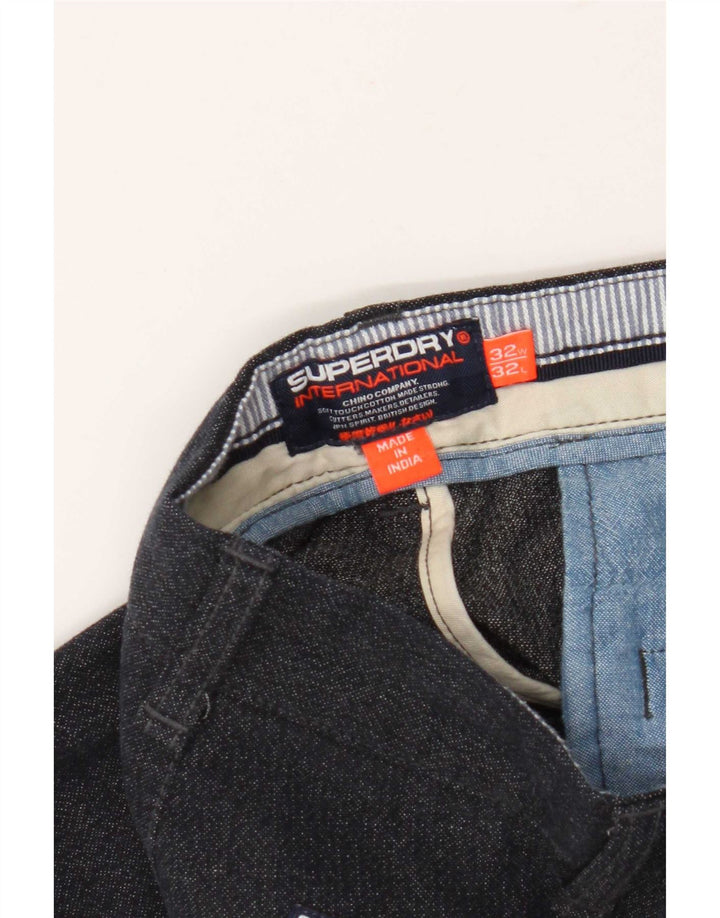 Superdry Slim Chino-Hose für Herren, W32, L29, Marineblau
