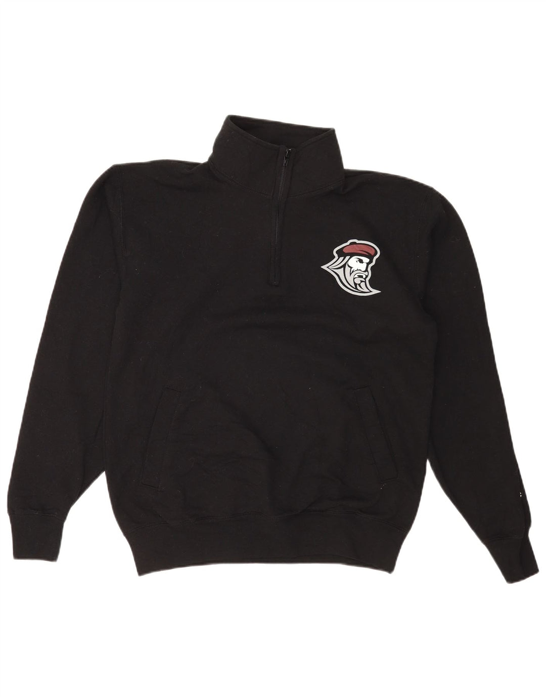 Champion Herren-Sweatshirt mit grafischem Reißverschluss, mittlerer schwarzer Baumwolle