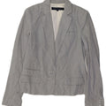 FRENCH CONNECTION Damen-Blazerjacke, Gr. 10, klein, blau, Nadelstreifen